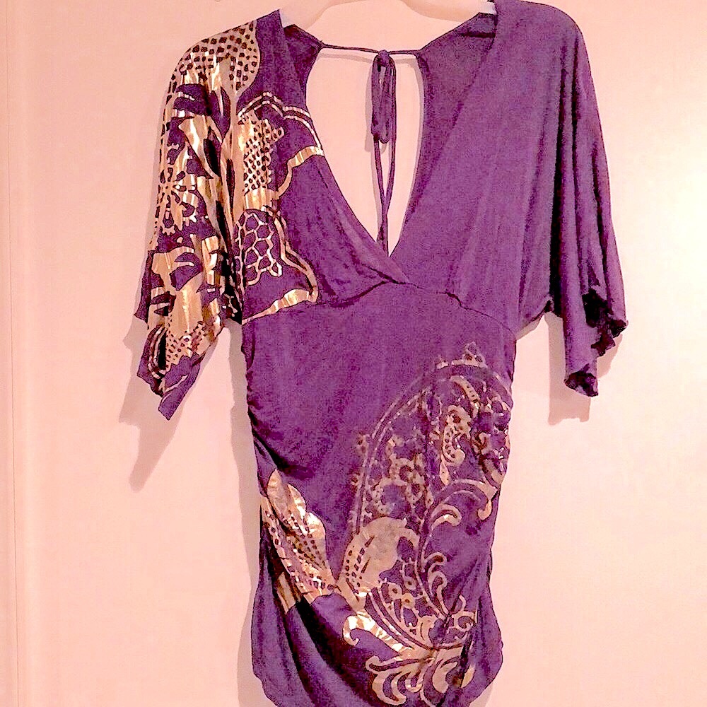 Purple and gold top
